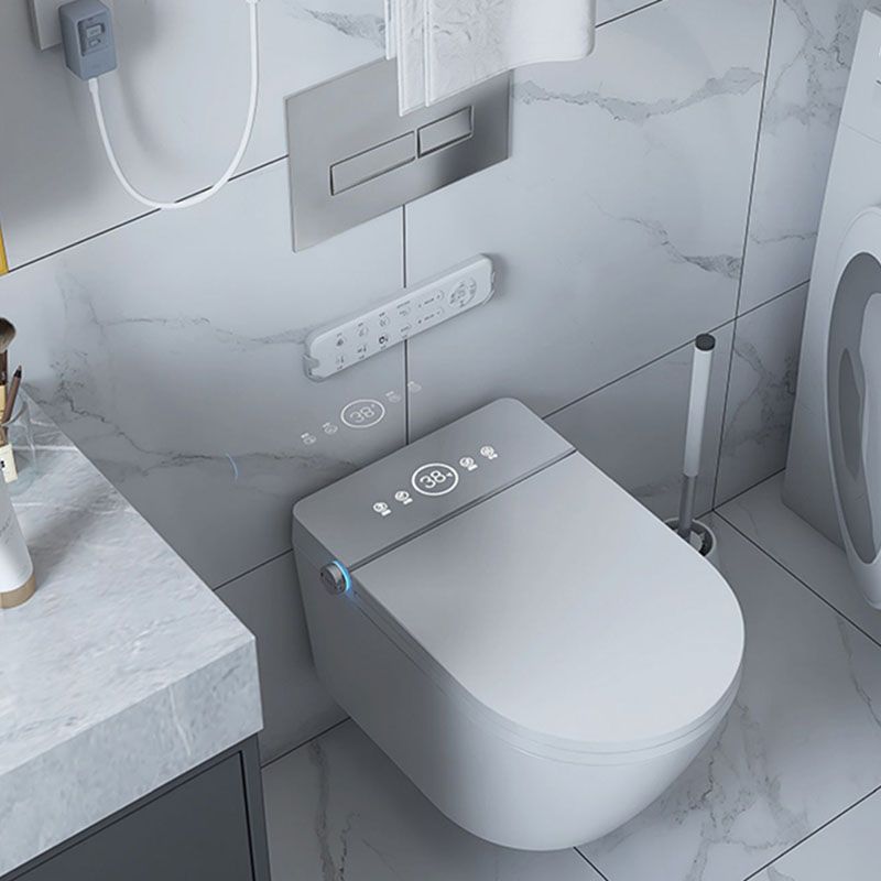 Contemporary Electronic Elongated Toilet Wall Mounted Bidet with Heated Seat Clearhalo 'Bathroom Remodel & Bathroom Fixtures' 'Bidets' 'Home Improvement' 'home_improvement' 'home_improvement_bidets' 'Toilets & Bidets' 1200x1200_821500a0-8b6b-4d75-820a-b53e36db1516