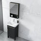Modern Metal Sink Cabinet Mirror Wall-Mounted Bathroom Vanity Cabinet in Black Clearhalo 'Bathroom Remodel & Bathroom Fixtures' 'Bathroom Vanities' 'bathroom_vanities' 'Home Improvement' 'home_improvement' 'home_improvement_bathroom_vanities' 1200x1200_8223e96f-2e29-4639-975a-c9b0e3f3f81b