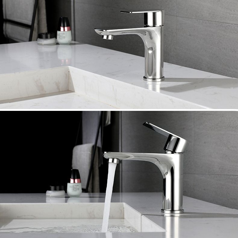 Modern Vessel Faucet Copper Single Handle Low Arc Vessel Faucet for Home Clearhalo 'Bathroom Remodel & Bathroom Fixtures' 'Bathroom Sink Faucets' 'Bathroom Sinks & Faucet Components' 'bathroom_sink_faucets' 'Home Improvement' 'home_improvement' 'home_improvement_bathroom_sink_faucets' 1200x1200_823e7d46-4015-4149-a276-1a0d76aa3566