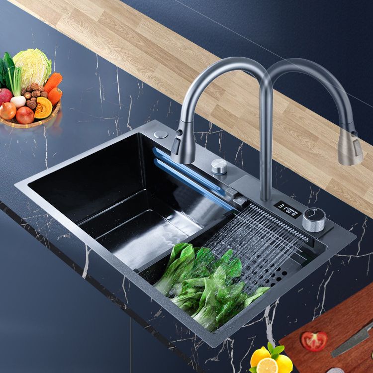 Stainless Steel Kitchen Sink Rectangular Shape Kitchen Sink with Drain Strainer Kit Clearhalo 'Home Improvement' 'home_improvement' 'home_improvement_kitchen_sinks' 'Kitchen Remodel & Kitchen Fixtures' 'Kitchen Sinks & Faucet Components' 'Kitchen Sinks' 'kitchen_sinks' 1200x1200_824c979b-e5ce-4d66-9a03-267668ca7a07