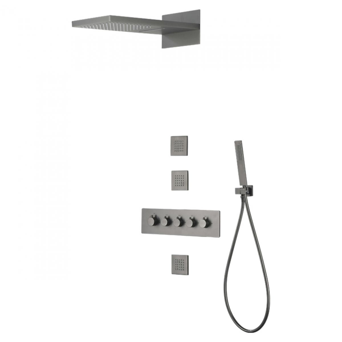 Modern Shower Head Combo Brass Slide Bar Included Wall Mounted Shower System Clearhalo 'Bathroom Remodel & Bathroom Fixtures' 'Home Improvement' 'home_improvement' 'home_improvement_shower_faucets' 'Shower Faucets & Systems' 'shower_faucets' 'Showers & Bathtubs Plumbing' 'Showers & Bathtubs' 1200x1200_82732cd0-5df4-42fb-a93c-5dea4958b3e2