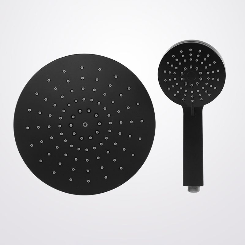 Contemporary Black Round Shower Head Combo Rain Fall Hand Shower Clearhalo 'Bathroom Remodel & Bathroom Fixtures' 'Home Improvement' 'home_improvement' 'home_improvement_shower_heads' 'Shower Heads' 'shower_heads' 'Showers & Bathtubs Plumbing' 'Showers & Bathtubs' 1200x1200_8275cffd-8e56-48d4-9f5b-000114b1e39a