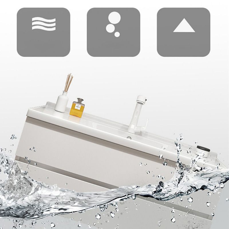 Drawers Vanity Set White Wood Rectangle Single Sink Wall Mount Bath Vanity with Mirror Clearhalo 'Bathroom Remodel & Bathroom Fixtures' 'Bathroom Vanities' 'bathroom_vanities' 'Home Improvement' 'home_improvement' 'home_improvement_bathroom_vanities' 1200x1200_8279e5da-675b-45e8-b0d8-3b099dce2340