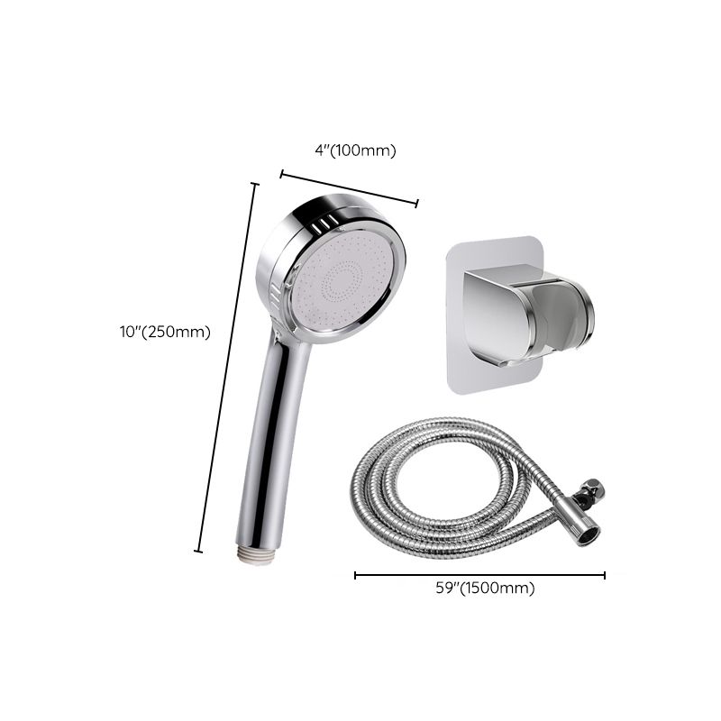 Modern Handheld Shower Head 5-Spray Patterns Chrome Round Wall-Mount Shower Head Clearhalo 'Bathroom Remodel & Bathroom Fixtures' 'Home Improvement' 'home_improvement' 'home_improvement_shower_heads' 'Shower Heads' 'shower_heads' 'Showers & Bathtubs Plumbing' 'Showers & Bathtubs' 1200x1200_827ce16e-8548-4477-9483-c0032f7e61ed