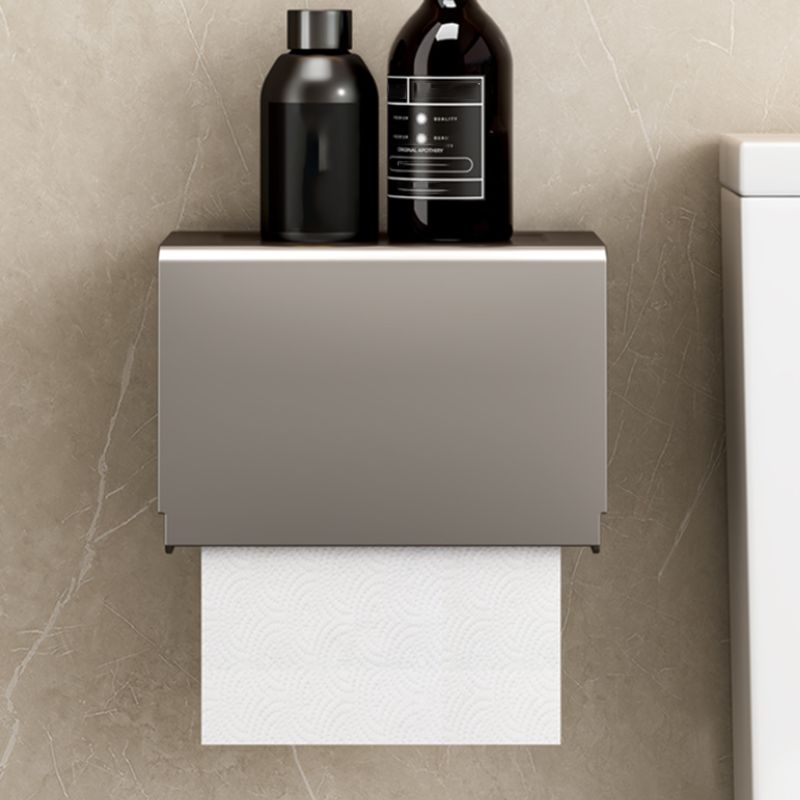 Modern Grey Bathroom Set Paper Holder Bath Shelf Bathroom Hardware Set Clearhalo 'Bathroom Hardware Sets' 'Bathroom Hardware' 'Bathroom Remodel & Bathroom Fixtures' 'bathroom_hardware_sets' 'Home Improvement' 'home_improvement' 'home_improvement_bathroom_hardware_sets' 1200x1200_828d723a-024c-4c02-afeb-088cc49a1ff2