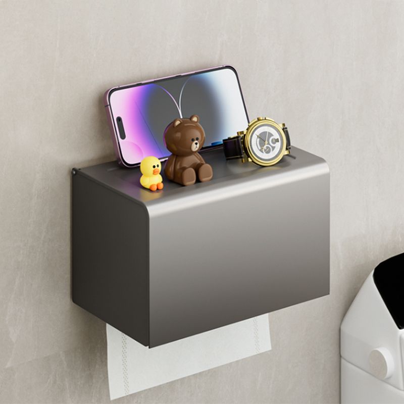 Modern Grey Bath Hardware Set Bath Shelf Towel Bar Bathroom Accessory Kit Clearhalo 'Bathroom Hardware Sets' 'Bathroom Hardware' 'Bathroom Remodel & Bathroom Fixtures' 'bathroom_hardware_sets' 'Home Improvement' 'home_improvement' 'home_improvement_bathroom_hardware_sets' 1200x1200_82a7b988-a072-44b8-8298-f3c8bacda621