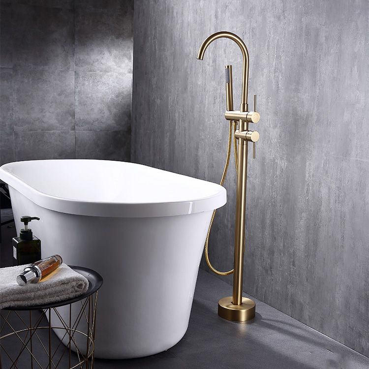 Modern Metal Floor Mounted Lever Handle Floor Mount for Bathroom Clearhalo 'Bathroom Remodel & Bathroom Fixtures' 'Bathtub Faucets' 'bathtub_faucets' 'Home Improvement' 'home_improvement' 'home_improvement_bathtub_faucets' 1200x1200_82a8481b-0e13-401c-b91e-fea4af91cdd6