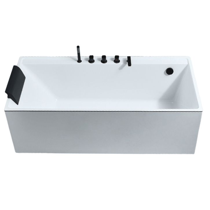 Modern Rectangular Bathtub White Soaking Acrylic Freestanding Bath Clearhalo 'Bathroom Remodel & Bathroom Fixtures' 'Bathtubs' 'Home Improvement' 'home_improvement' 'home_improvement_bathtubs' 'Showers & Bathtubs' 1200x1200_82bcde1d-e995-4577-b1d1-375f769b5293