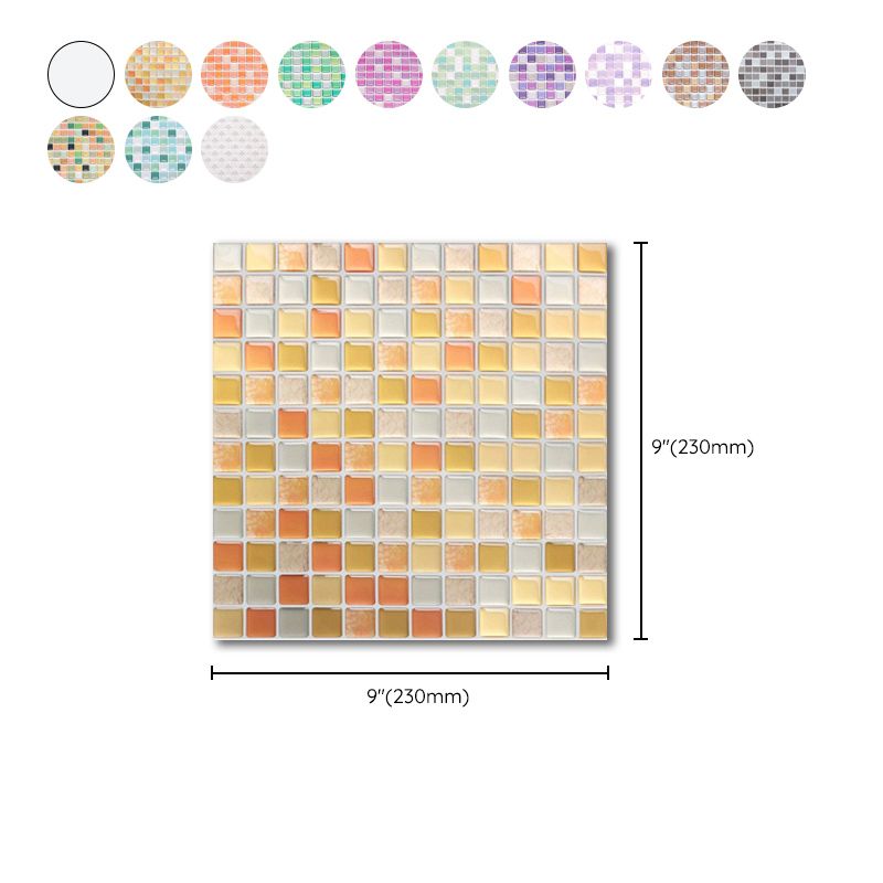 Colorful Mosaic Peel & Stick Tile Water-resistant for Backsplash Wall Clearhalo 'Flooring 'Home Improvement' 'home_improvement' 'home_improvement_peel_stick_blacksplash' 'Peel & Stick Backsplash Tile' 'peel_stick_blacksplash' 'Walls & Ceilings' Walls and Ceiling' 1200x1200_82bd46b1-7fb9-4a6b-bc6f-763f3c446f74