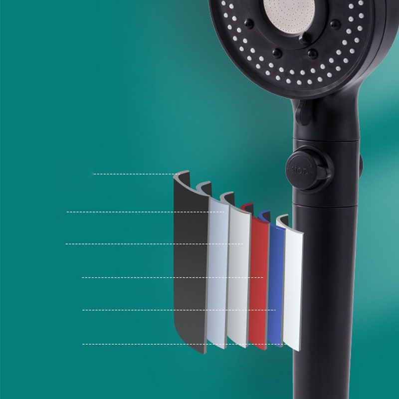 Contemporary Shower Head Combo Handheld Shower Head Plastic Wall-Mount Black Shower Head Clearhalo 'Bathroom Remodel & Bathroom Fixtures' 'Home Improvement' 'home_improvement' 'home_improvement_shower_heads' 'Shower Heads' 'shower_heads' 'Showers & Bathtubs Plumbing' 'Showers & Bathtubs' 1200x1200_82beff20-6df5-4a3a-bdec-ed595590afb1