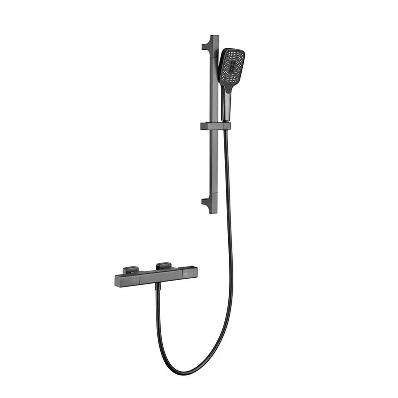 Modern Shower Head Combo Brass Adjustable Shower Head Wall Mounted Shower Faucet Clearhalo 'Bathroom Remodel & Bathroom Fixtures' 'Home Improvement' 'home_improvement' 'home_improvement_shower_faucets' 'Shower Faucets & Systems' 'shower_faucets' 'Showers & Bathtubs Plumbing' 'Showers & Bathtubs' 1200x1200_82d35344-b1c1-4ba8-8214-94a0fcc3fc37