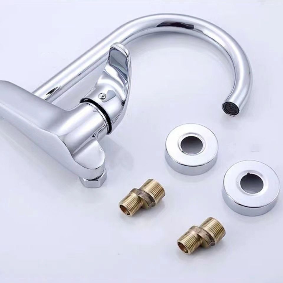 Modern Metal Wall-mounted Kitchen Faucet One Handle High Arch Water Filler Clearhalo 'Home Improvement' 'home_improvement' 'home_improvement_kitchen_faucets' 'Kitchen Faucets' 'Kitchen Remodel & Kitchen Fixtures' 'Kitchen Sinks & Faucet Components' 'kitchen_faucets' 1200x1200_82d5fd1d-3744-4ad4-b7b2-5e2d64625319