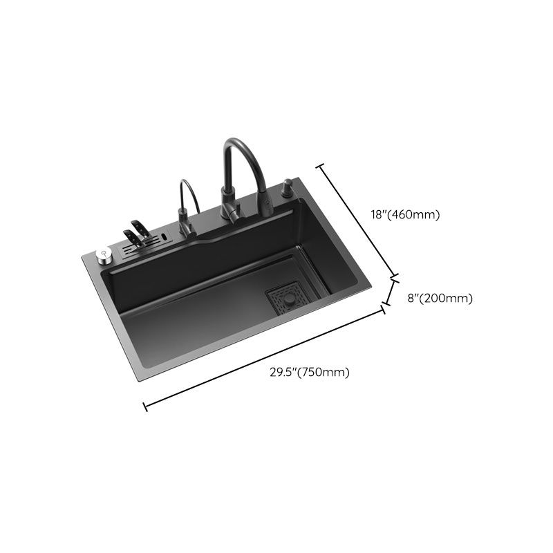 Classic Single Basin Sink Stainless Steel Faucet Sink with Soap Dispenser Clearhalo 'Home Improvement' 'home_improvement' 'home_improvement_kitchen_sinks' 'Kitchen Remodel & Kitchen Fixtures' 'Kitchen Sinks & Faucet Components' 'Kitchen Sinks' 'kitchen_sinks' 1200x1200_82daf090-60a1-4ec2-8d02-d7aa0a7cbf0b