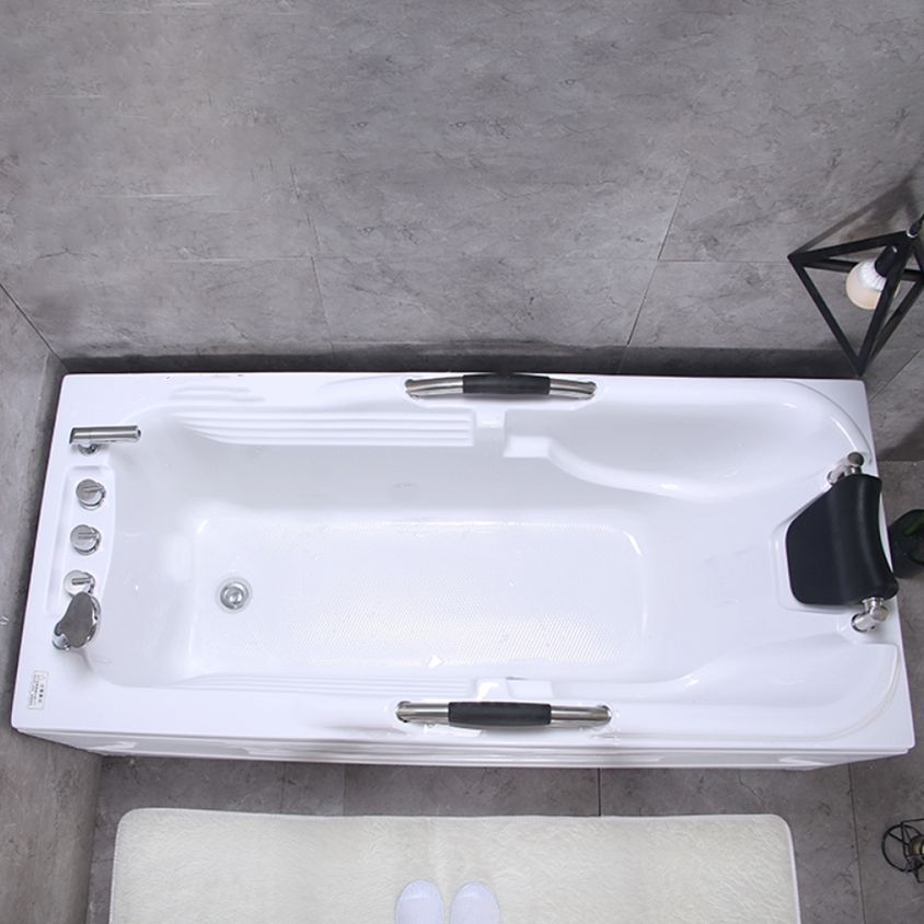Freestanding Acrylic Rectangular Bathtub Modern Soaking White Bath Clearhalo 'Bathroom Remodel & Bathroom Fixtures' 'Bathtubs' 'Home Improvement' 'home_improvement' 'home_improvement_bathtubs' 'Showers & Bathtubs' 1200x1200_82e57097-f06e-4000-8872-362ba5e631de
