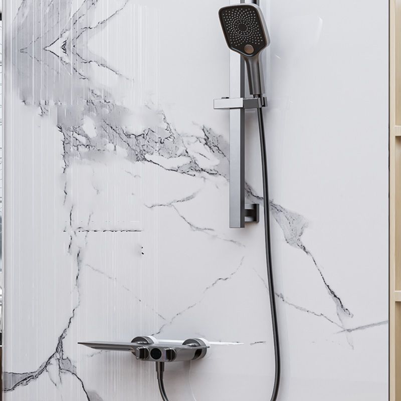 Modern Plain Shower Trim Adjustable Water Flow Wall Mount Shower Head Combo Clearhalo 'Bathroom Remodel & Bathroom Fixtures' 'Home Improvement' 'home_improvement' 'home_improvement_shower_faucets' 'Shower Faucets & Systems' 'shower_faucets' 'Showers & Bathtubs Plumbing' 'Showers & Bathtubs' 1200x1200_830710a2-d9e3-4f52-ae44-623706718d43