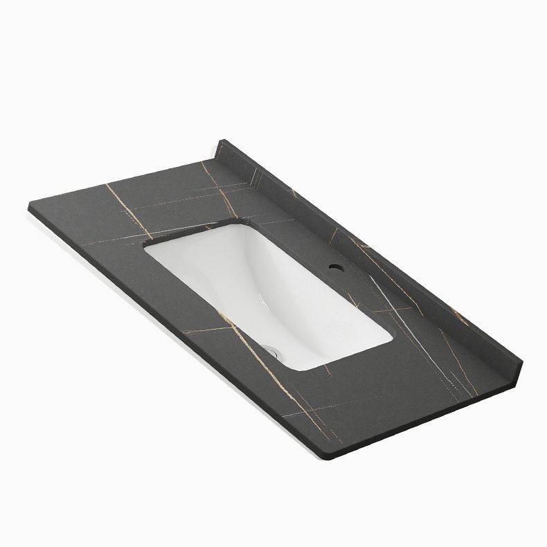 Black Bath Vanity Single Sink Metal Frame Mirror Vanity with Soft Close Door Clearhalo 'Bathroom Remodel & Bathroom Fixtures' 'Bathroom Vanities' 'bathroom_vanities' 'Home Improvement' 'home_improvement' 'home_improvement_bathroom_vanities' 1200x1200_830d7651-bd44-42b8-b30f-1bd90244a198