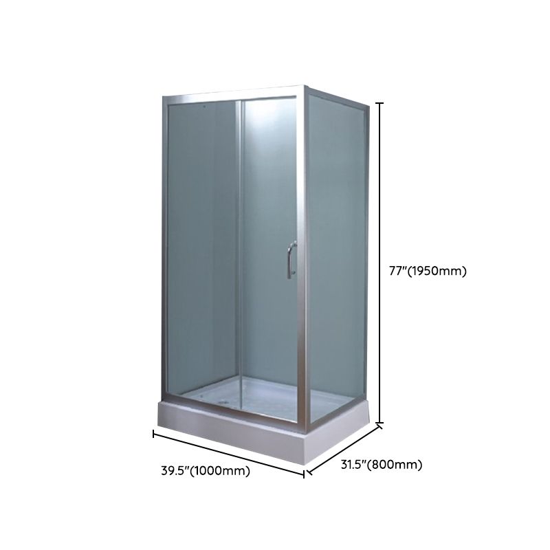 Rectangular Shower Kit Semi Frameless Tempered Glass Shower Enclosure Clearhalo 'Bathroom Remodel & Bathroom Fixtures' 'Home Improvement' 'home_improvement' 'home_improvement_shower_stalls_enclosures' 'Shower Stalls & Enclosures' 'shower_stalls_enclosures' 'Showers & Bathtubs' 1200x1200_830e2593-fc9f-486e-b4cc-3fb8dd1ef30f