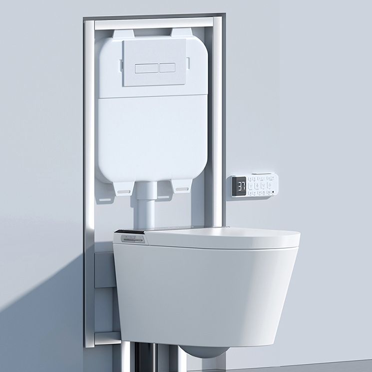 Contemporary 14.9" H Electronic Elongated Toilet Wall Mounted Bidet Clearhalo 'Bathroom Remodel & Bathroom Fixtures' 'Bidets' 'Home Improvement' 'home_improvement' 'home_improvement_bidets' 'Toilets & Bidets' 1200x1200_83121c01-8658-4fb6-b7a1-df34c9ba04ec