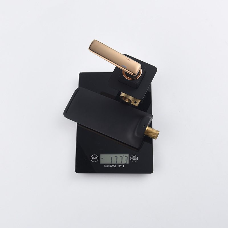 Glam Style Faucet Wall Mounted Bathroom Faucet with Single Lever Handle Clearhalo 'Bathroom Remodel & Bathroom Fixtures' 'Bathroom Sink Faucets' 'Bathroom Sinks & Faucet Components' 'bathroom_sink_faucets' 'Home Improvement' 'home_improvement' 'home_improvement_bathroom_sink_faucets' 1200x1200_8315ef71-2bfd-4587-8f2d-b042e7521e46