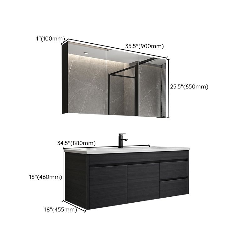 Wall Mount Bathroom Vanity Set Modern Single-Sink Bathroom Sink Vanity Clearhalo 'Bathroom Remodel & Bathroom Fixtures' 'Bathroom Vanities' 'bathroom_vanities' 'Home Improvement' 'home_improvement' 'home_improvement_bathroom_vanities' 1200x1200_831b24e4-7f2f-4029-9444-7bd52fccee64