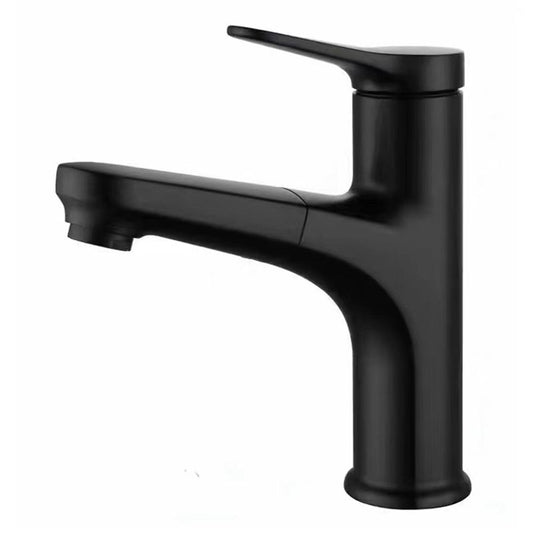 Contemporary Style Faucet Single Lever Handle Faucet with Swivel Spout Clearhalo 'Bathroom Remodel & Bathroom Fixtures' 'Bathroom Sink Faucets' 'Bathroom Sinks & Faucet Components' 'bathroom_sink_faucets' 'Home Improvement' 'home_improvement' 'home_improvement_bathroom_sink_faucets' 1200x1200_831b535d-69b3-4e1d-8aa8-fe5469533d56