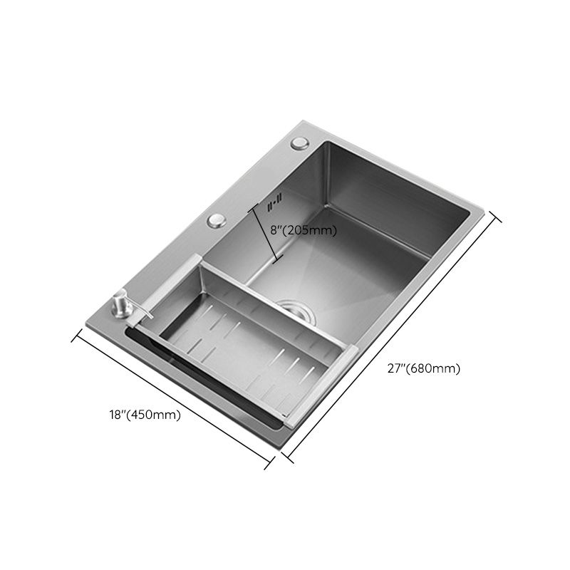 Stainless Steel Kitchen Sink Modern Kitchen Sink with Drain Assembly Clearhalo 'Home Improvement' 'home_improvement' 'home_improvement_kitchen_sinks' 'Kitchen Remodel & Kitchen Fixtures' 'Kitchen Sinks & Faucet Components' 'Kitchen Sinks' 'kitchen_sinks' 1200x1200_832a7edd-7a29-4c21-b7e8-737274f358ee