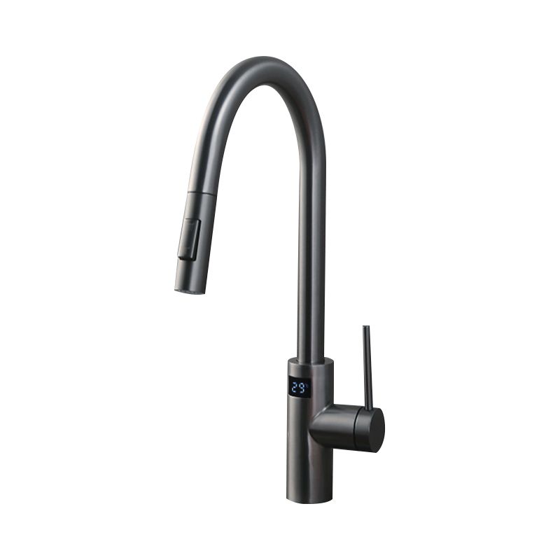 Swivel Spout Kitchen Bar Faucet Touch Sensor with Pull Out Sprayer Clearhalo 'Home Improvement' 'home_improvement' 'home_improvement_kitchen_faucets' 'Kitchen Faucets' 'Kitchen Remodel & Kitchen Fixtures' 'Kitchen Sinks & Faucet Components' 'kitchen_faucets' 1200x1200_833b564a-f8c6-41a2-9435-3eeffba66da0