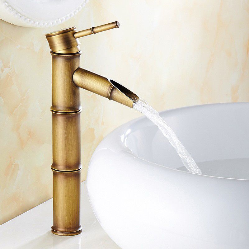 Farmhouse Style Vessel Sink Bathroom Faucet Circular Brass Faucet Clearhalo 'Bathroom Remodel & Bathroom Fixtures' 'Bathroom Sink Faucets' 'Bathroom Sinks & Faucet Components' 'bathroom_sink_faucets' 'Home Improvement' 'home_improvement' 'home_improvement_bathroom_sink_faucets' 1200x1200_833d267a-43bb-4a1d-8d0a-a6e6071a550d