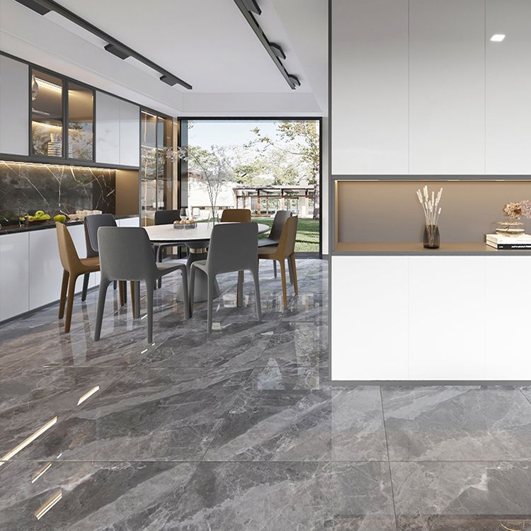 Contemporary Polished Porcelain Tile Marble Pattern Square Wall & Floor Tile Clearhalo 'Floor Tiles & Wall Tiles' 'floor_tiles_wall_tiles' 'Flooring 'Home Improvement' 'home_improvement' 'home_improvement_floor_tiles_wall_tiles' Walls and Ceiling' 1200x1200_83490246-58ed-400b-b1c4-f356bfb3827a