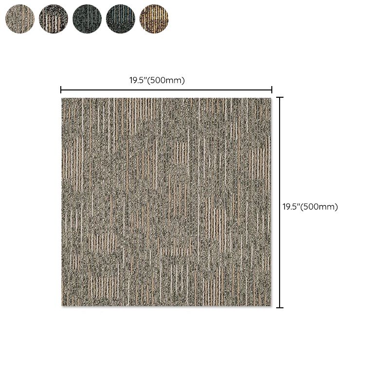 Carpet Tile Fade Resistant Non-Skid Striped Loose Lay Carpet Tile Living Room Clearhalo 'Carpet Tiles & Carpet Squares' 'carpet_tiles_carpet_squares' 'Flooring 'Home Improvement' 'home_improvement' 'home_improvement_carpet_tiles_carpet_squares' Walls and Ceiling' 1200x1200_834bf0b6-4553-4b3d-a114-c1ecf685e21a