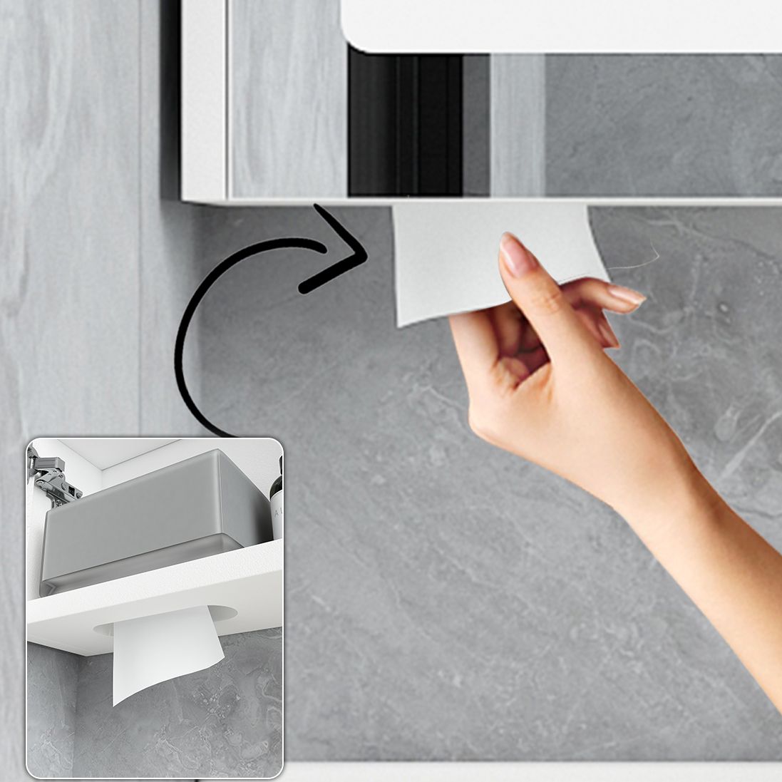 Mid Century Modern Bathroom Sink Vanity Wall Mount Bathroom Vanity with Mirror Clearhalo 'Bathroom Remodel & Bathroom Fixtures' 'Bathroom Vanities' 'bathroom_vanities' 'Home Improvement' 'home_improvement' 'home_improvement_bathroom_vanities' 1200x1200_835781ec-79d8-4642-9585-1ae09ee3edb1