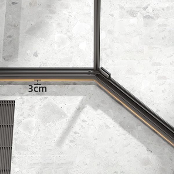 Neo-Angle Tempered Glass Shower Enclosure with Double Door Handles Clearhalo 'Bathroom Remodel & Bathroom Fixtures' 'Home Improvement' 'home_improvement' 'home_improvement_shower_stalls_enclosures' 'Shower Stalls & Enclosures' 'shower_stalls_enclosures' 'Showers & Bathtubs' 1200x1200_83680683-50ba-4ea7-aec0-f667a481eb0e