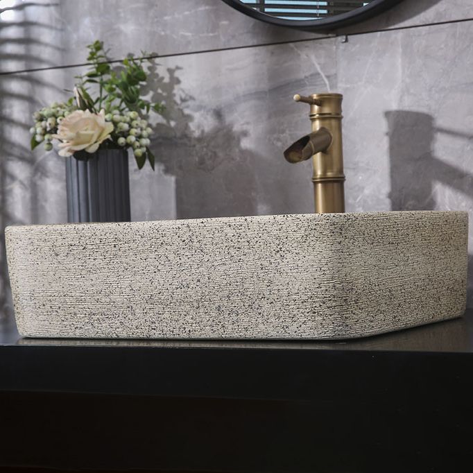 Modern Vessel Bathroom Sink Porcelain Vessel Lavatory Sink with Faucet Clearhalo 'Bathroom Remodel & Bathroom Fixtures' 'Bathroom Sinks & Faucet Components' 'Bathroom Sinks' 'bathroom_sink' 'Home Improvement' 'home_improvement' 'home_improvement_bathroom_sink' 1200x1200_83861b04-ace2-48ed-82dd-61fc4b82c40c