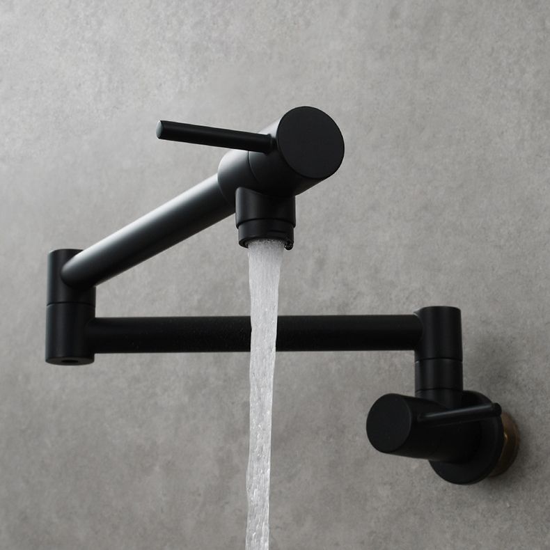 Modern One Handle Wall-mounted Pot Filler Low Profile Water Filler Clearhalo 'Home Improvement' 'home_improvement' 'home_improvement_kitchen_faucets' 'Kitchen Faucets' 'Kitchen Remodel & Kitchen Fixtures' 'Kitchen Sinks & Faucet Components' 'kitchen_faucets' 1200x1200_838da2fe-b2e8-43ad-8470-866c7f64d270