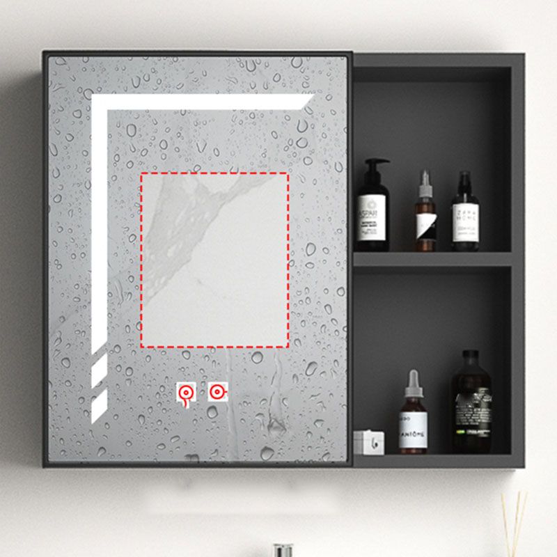 Aluminum Bathroom Vanity Set Doors Wall Mounted Doors Grey Single Sink with Mirror Clearhalo 'Bathroom Remodel & Bathroom Fixtures' 'Bathroom Vanities' 'bathroom_vanities' 'Home Improvement' 'home_improvement' 'home_improvement_bathroom_vanities' 1200x1200_8394fb44-c7db-49f9-b352-a970fbd230f1