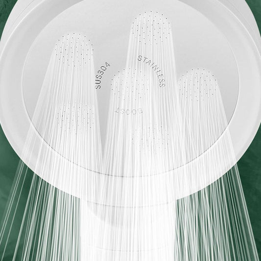 Handheld Shower Head Adjustable Spray Pattern White Round Shower Head Clearhalo 'Bathroom Remodel & Bathroom Fixtures' 'Home Improvement' 'home_improvement' 'home_improvement_shower_heads' 'Shower Heads' 'shower_heads' 'Showers & Bathtubs Plumbing' 'Showers & Bathtubs' 1200x1200_83a650be-c03c-4e6e-affb-ec473eb8d955