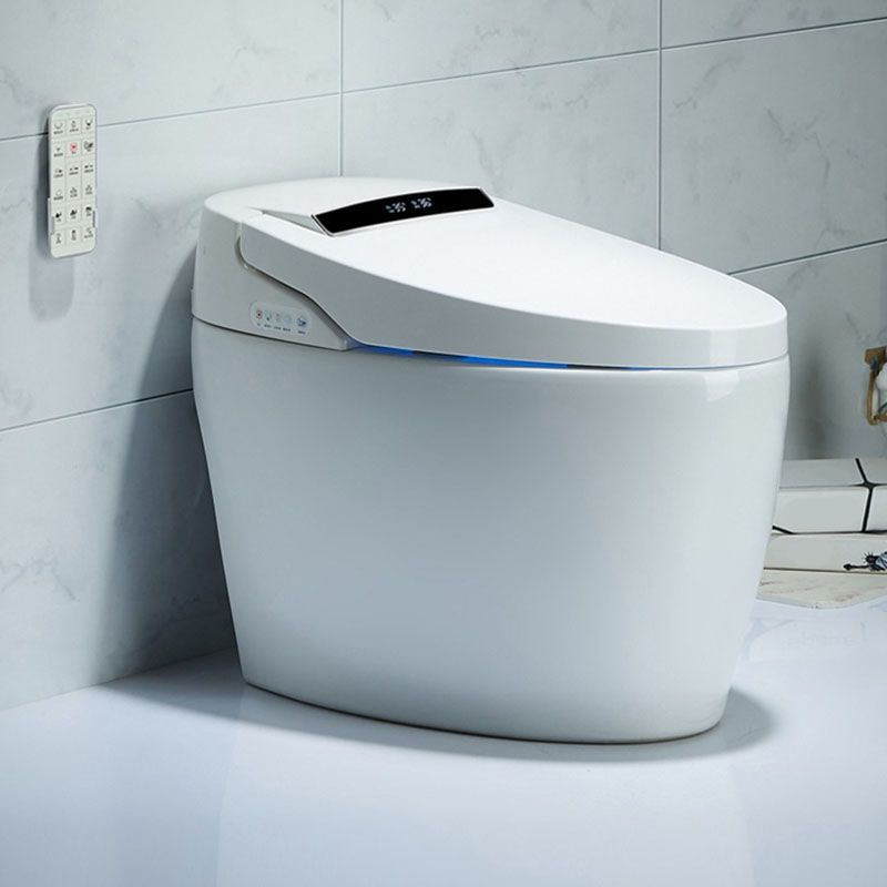 Ceramic Bidets Elongated White Contemporary Foot Sensor Smart Toilet Clearhalo 'Bathroom Remodel & Bathroom Fixtures' 'Bidets' 'Home Improvement' 'home_improvement' 'home_improvement_bidets' 'Toilets & Bidets' 1200x1200_83acd4ce-d394-43f1-8124-b8fcfe83c3d2