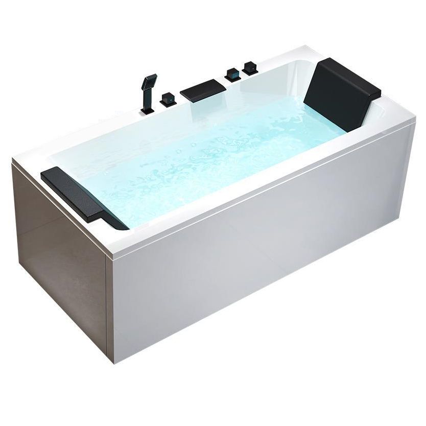 Modern Rectangular Bath Stand Alone Acrylic Soaking White Bathtub Clearhalo 'Bathroom Remodel & Bathroom Fixtures' 'Bathtubs' 'Home Improvement' 'home_improvement' 'home_improvement_bathtubs' 'Showers & Bathtubs' 1200x1200_83ad1f7e-21b1-4c22-a2af-41a81656e8c5