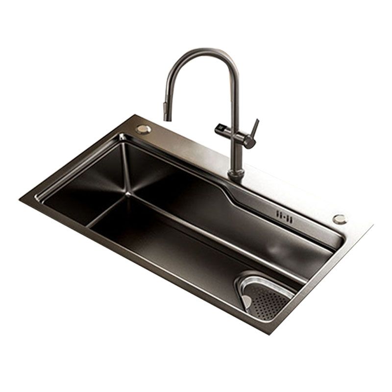 Contemporary Style Kitchen Sink Stainless Steel 3 Holes Drop-In Kitchen Sink Clearhalo 'Home Improvement' 'home_improvement' 'home_improvement_kitchen_sinks' 'Kitchen Remodel & Kitchen Fixtures' 'Kitchen Sinks & Faucet Components' 'Kitchen Sinks' 'kitchen_sinks' 1200x1200_83b81ee9-5125-4533-87a9-5773366bdbdb