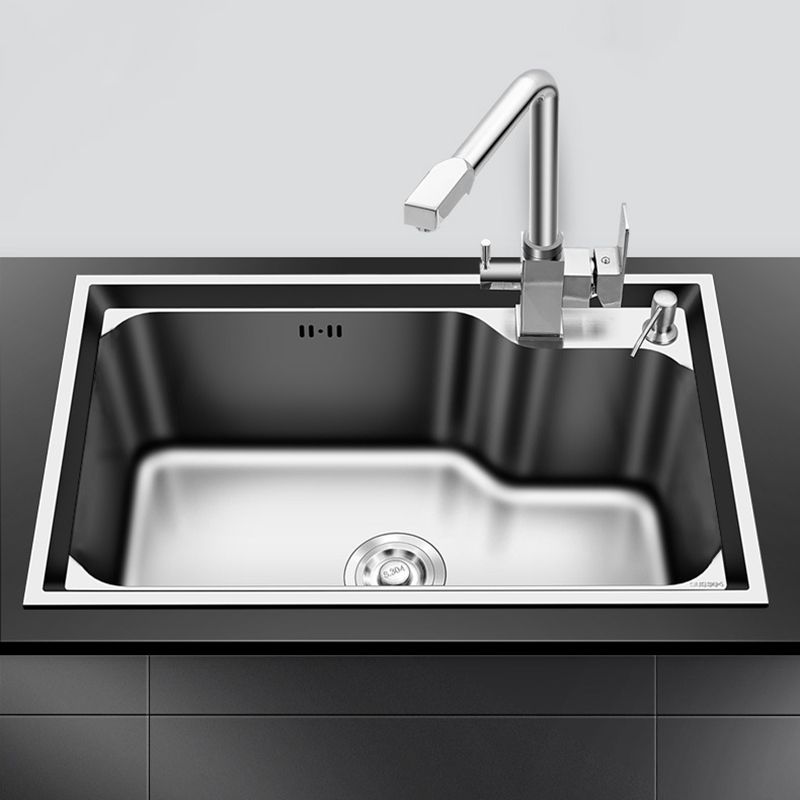 Modern Kitchen Sink Stainless Steel with Basket Strainer and Faucet Workstation Sink Clearhalo 'Home Improvement' 'home_improvement' 'home_improvement_kitchen_sinks' 'Kitchen Remodel & Kitchen Fixtures' 'Kitchen Sinks & Faucet Components' 'Kitchen Sinks' 'kitchen_sinks' 1200x1200_83e173f5-200b-47a9-8ca5-8a8617cc426f