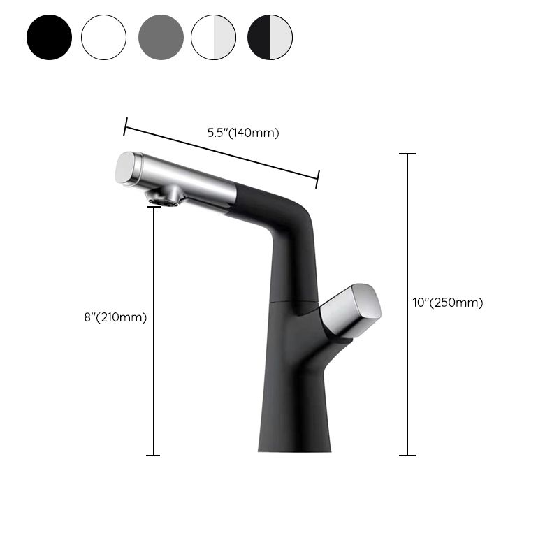Contemporary Vessel Faucet Pull-out Faucet with One Knob Handle Clearhalo 'Bathroom Remodel & Bathroom Fixtures' 'Bathroom Sink Faucets' 'Bathroom Sinks & Faucet Components' 'bathroom_sink_faucets' 'Home Improvement' 'home_improvement' 'home_improvement_bathroom_sink_faucets' 1200x1200_83f4b759-3fc6-4cc9-8d19-026f4a5f7551