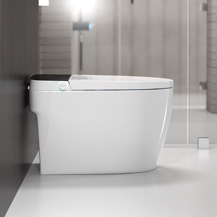Ceramic Floor Standing Bidet Elongated Heated Seat Bidet in White Clearhalo 'Bathroom Remodel & Bathroom Fixtures' 'Bidets' 'Home Improvement' 'home_improvement' 'home_improvement_bidets' 'Toilets & Bidets' 1200x1200_8425b8c0-9c0f-4f62-aeb1-dfa59ed9364b