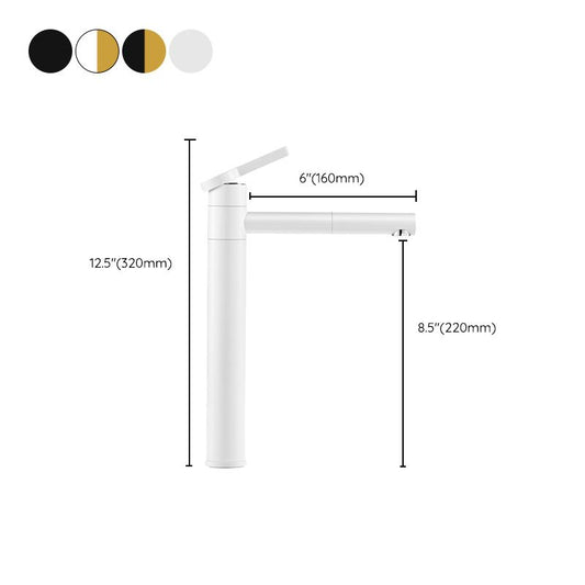 Swivel Spout Bathroom Sink Faucet with Single Handle Brass Faucet Clearhalo 'Bathroom Remodel & Bathroom Fixtures' 'Bathroom Sink Faucets' 'Bathroom Sinks & Faucet Components' 'bathroom_sink_faucets' 'Home Improvement' 'home_improvement' 'home_improvement_bathroom_sink_faucets' 1200x1200_8428d15d-286d-426c-a344-0e028561de0a