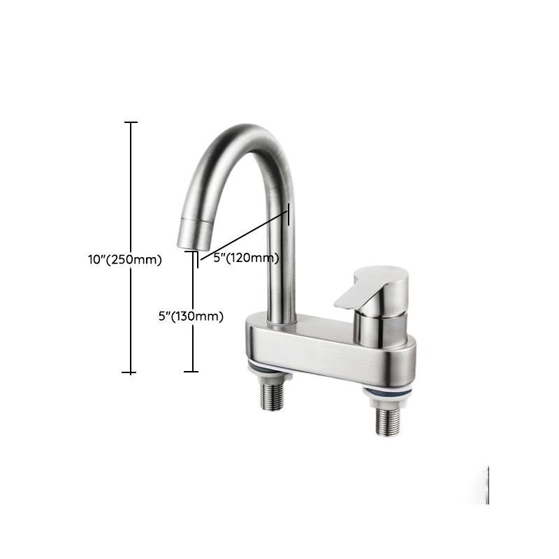 304 Stainless Steel Center Faucet Bathroom Single Handle Hot and Cold Vanity Sink Faucet Clearhalo 'Bathroom Remodel & Bathroom Fixtures' 'Bathroom Sink Faucets' 'Bathroom Sinks & Faucet Components' 'bathroom_sink_faucets' 'Home Improvement' 'home_improvement' 'home_improvement_bathroom_sink_faucets' 1200x1200_84304796-e4e4-47be-8dbe-d858402b6347