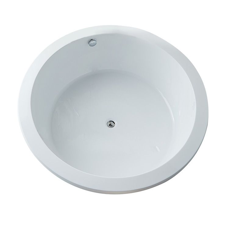Modern Round Bath Acrylic Soaking White Back to Wall Drop-in Bathtub Clearhalo 'Bathroom Remodel & Bathroom Fixtures' 'Bathtubs' 'Home Improvement' 'home_improvement' 'home_improvement_bathtubs' 'Showers & Bathtubs' 1200x1200_8431a2f8-ea0a-4210-b5b4-f633ea4c0569