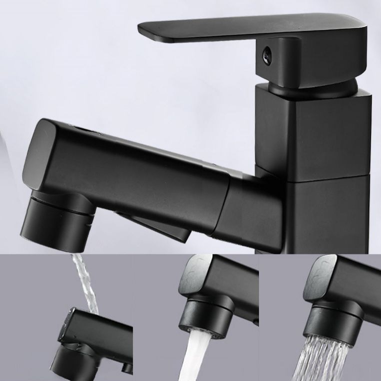 Bathroom Faucet Pull-out Lever Handle Single Hole Washroom Faucet Clearhalo 'Bathroom Remodel & Bathroom Fixtures' 'Bathroom Sink Faucets' 'Bathroom Sinks & Faucet Components' 'bathroom_sink_faucets' 'Home Improvement' 'home_improvement' 'home_improvement_bathroom_sink_faucets' 1200x1200_8434bacb-463e-438a-bd4b-274ab502ca46