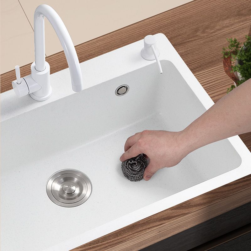 White Rectangle Kitchen Sink 2 Holes Drop-In Contemporary Sink Clearhalo 'Home Improvement' 'home_improvement' 'home_improvement_kitchen_sinks' 'Kitchen Remodel & Kitchen Fixtures' 'Kitchen Sinks & Faucet Components' 'Kitchen Sinks' 'kitchen_sinks' 1200x1200_843b21e8-541b-4bb5-91e4-7d1461d0bc84