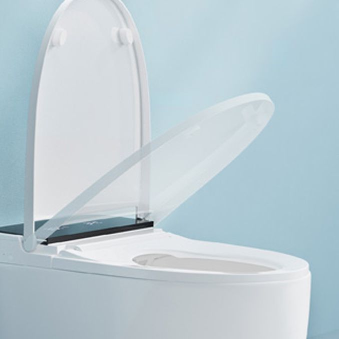 Foot Sensor Contemporary Ceramic White Elongated Smart Toilet Clearhalo 'Bathroom Remodel & Bathroom Fixtures' 'Bidets' 'Home Improvement' 'home_improvement' 'home_improvement_bidets' 'Toilets & Bidets' 1200x1200_8444d12a-50d6-464c-af4c-fc42fbfe36eb