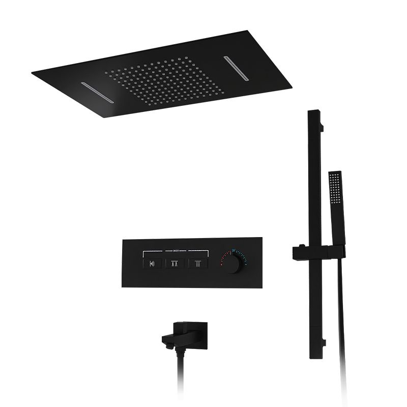 Shower Set into The Wall Concealed Waterfall Thermostatic Shower Set Full Copper Clearhalo 'Bathroom Remodel & Bathroom Fixtures' 'Home Improvement' 'home_improvement' 'home_improvement_shower_faucets' 'Shower Faucets & Systems' 'shower_faucets' 'Showers & Bathtubs Plumbing' 'Showers & Bathtubs' 1200x1200_845447dd-a111-450c-bb1d-f508594e92e5