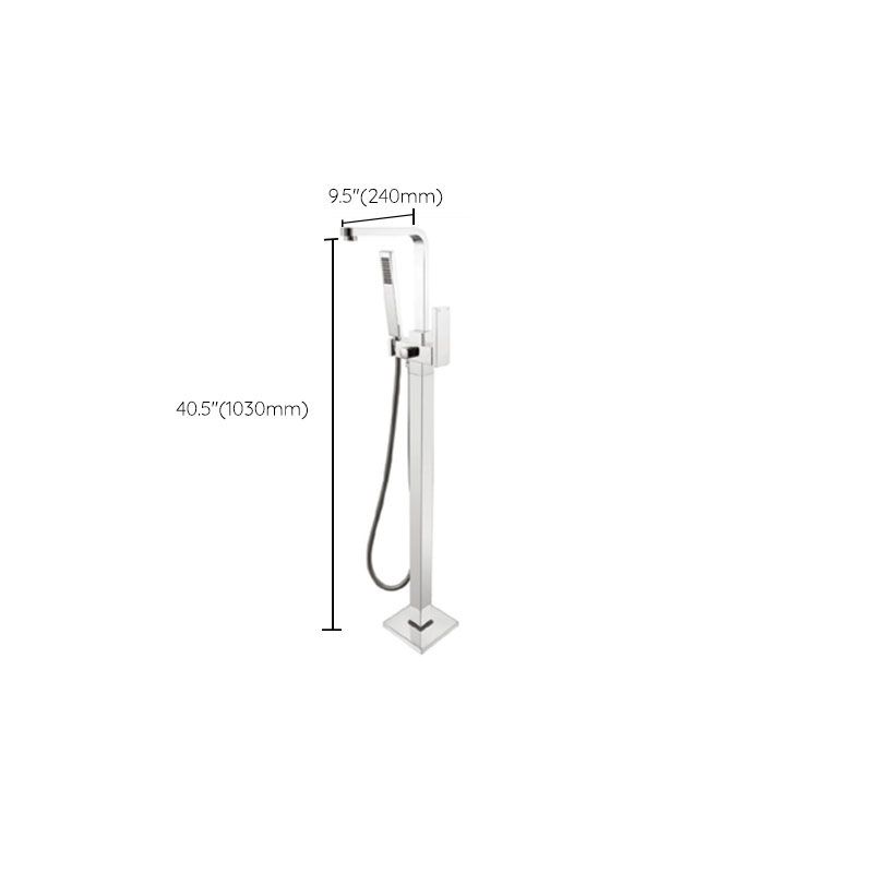 Brass Freestanding Tub Filler with Hose Floor Mounted Bathroom Faucet Clearhalo 'Bathroom Remodel & Bathroom Fixtures' 'Bathtub Faucets' 'bathtub_faucets' 'Home Improvement' 'home_improvement' 'home_improvement_bathtub_faucets' 1200x1200_845d79a9-19a9-48e9-b43a-6214483e6fb7